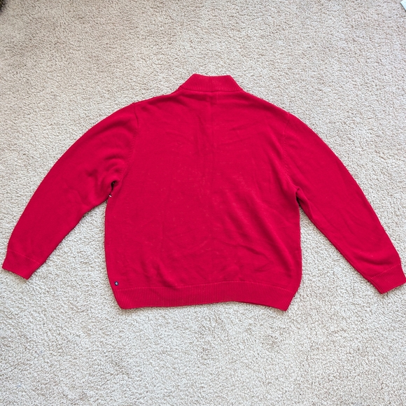 Chaps Red White Polar Bear Holiday Knit Mock Neck Sweater Size XXL - Picture 4 of 8